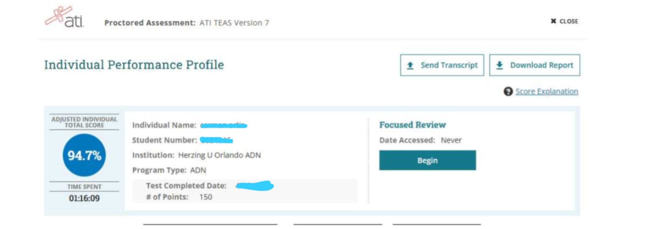 TEAS Test Exam Screenshot 1